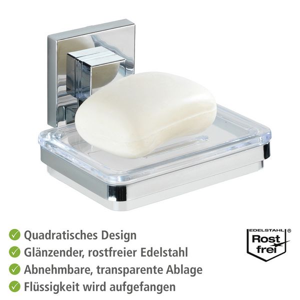 Produktbild: Vacuum-Loc&reg; Seifenablage Mod. Quadro Edelstahl, Befestigen ohne bohren