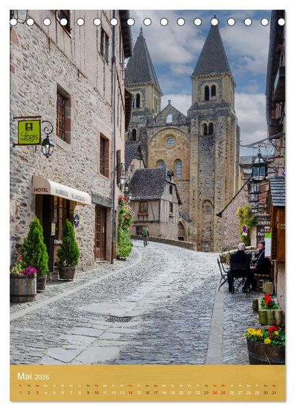Produktbild: Conques - Via Podiensis (Tischkalender 2026 DIN A5 hoch), CALVENDO Monatskalender