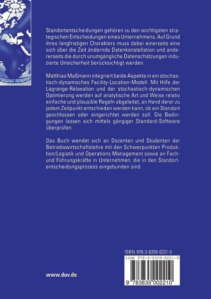 Produktbild: Kapazitierte stochastisch-dynamische Facility-Location-Planung