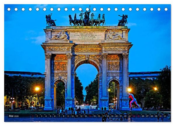 Produktbild: One Day Mailand (Tischkalender 2026 DIN A5 quer), CALVENDO Monatskalender
