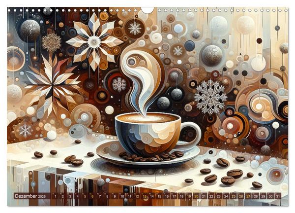 Produktbild: Kaffee & Kunst: Ein Kalender f&uuml;r Genie&szlig;er (Wandkalender 2026 DIN A3 quer), CALVENDO Monatskalender