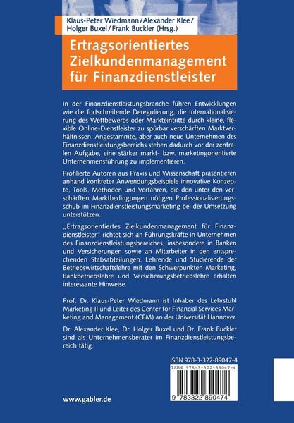 Produktbild: Ertragsorientiertes Zielkundenmanagement f&uuml;r Finanzdienstleister