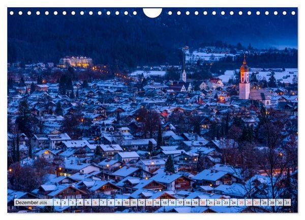 Produktbild: Garmisch-Partenkirchen - Zentrum des Werdenfelser Landes (Wandkalender 2026 DIN A4 quer), CALVENDO Monatskalender