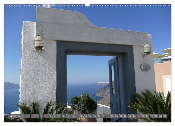 Produktbild: Santorini - Insel ewiger Liebe (hochwertiger Premium Wandkalender 2026 DIN A2 quer), Kunstdruck in Hochglanz
