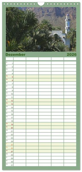 Produktbild: Familienplaner 2026 - Unterwegs im Weihrauchland Oman mit 5 Spalten (Wandkalender, 21 x 45 cm) CALVENDO