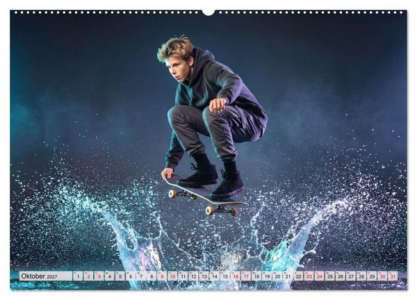 Produktbild: Dimensionen des Skateboarding (Wandkalender 2027 DIN A2 quer), CALVENDO Monatskalender