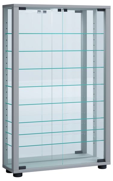 Glas Stand Vitrine Sammelvitrine Lumo Mini Spiegel