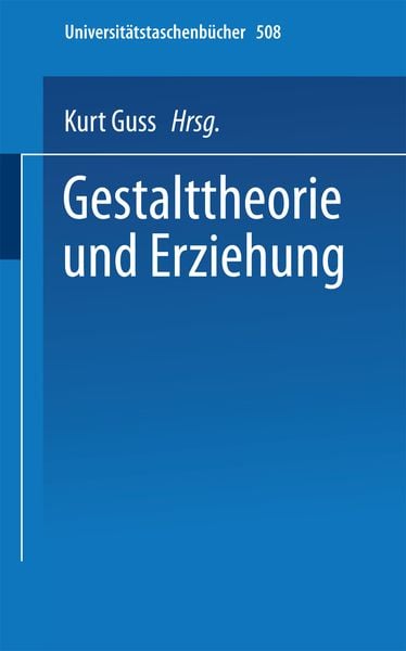 Produktbild: Gestalttheorie und Erziehung