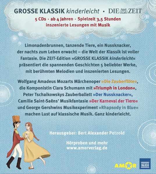 Produktbild: Gro&szlig;e Klassik kinderleicht. DIE ZEIT-Edition. (5 CDs, Lesungen mit Musik)