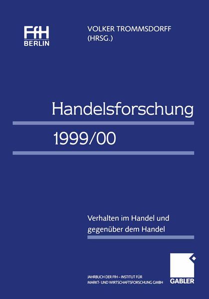 Produktbild: Handelsforschung 1999/00