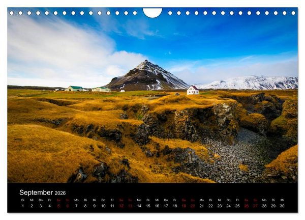 Produktbild: Island - Unber&uuml;hrte Landschaften (Wandkalender 2026 DIN A4 quer), CALVENDO Monatskalender