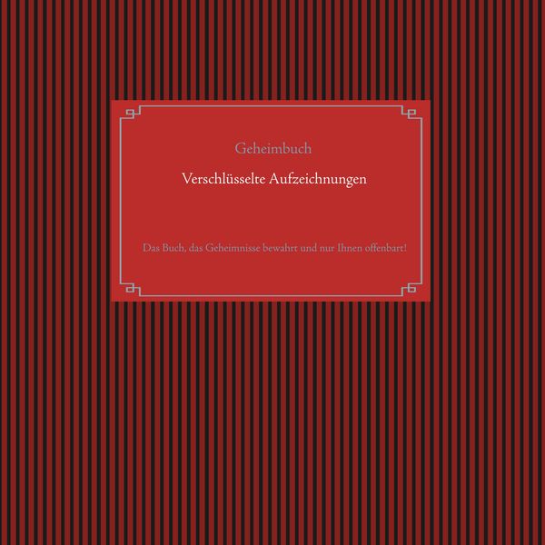 Produktbild: Selbstverschlüsselndes Geheimbuch zum Ausfüllen / Tagebuch / Notizen und Pläne / Familiengeschichte / Ahnenforschung