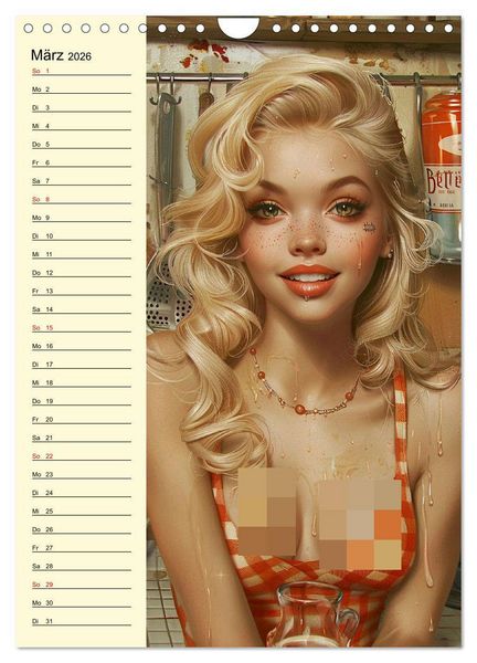 Produktbild: Schatz, ich hab gekocht! Sexy-lustige Pin-up-Girls in der K&uuml;che (Wandkalender 2026 DIN A4 hoch), CALVENDO Monatskalender