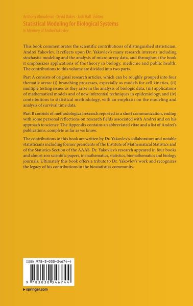 Produktbild: Statistical Modeling for Biological Systems