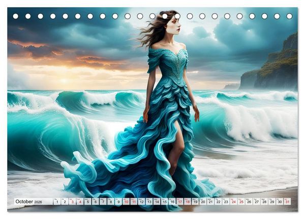 Produktbild: Harmony - Elegance in harmony of waves (Desk Calendar 2026 DIN A5 landscape), CALVENDO 12 Month DeskCalendar
