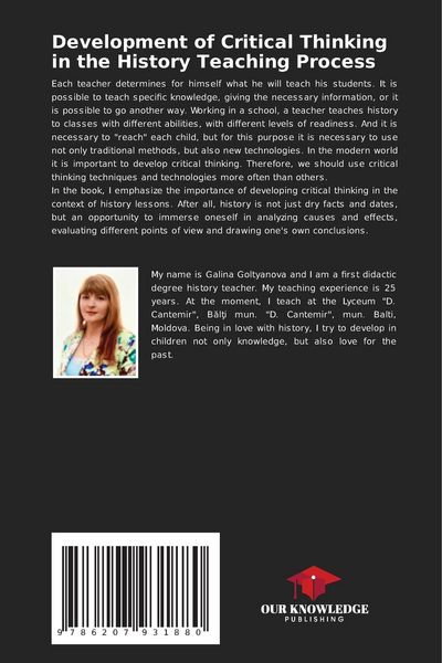 Produktbild: Development of Critical Thinking in the History Teaching Process