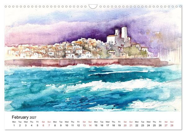 Produktbild: WATERCOLOR IMPRESSIONS (Wall Calendar 2027 DIN A3 landscape), CALVENDO 12 Month Wall Calendar