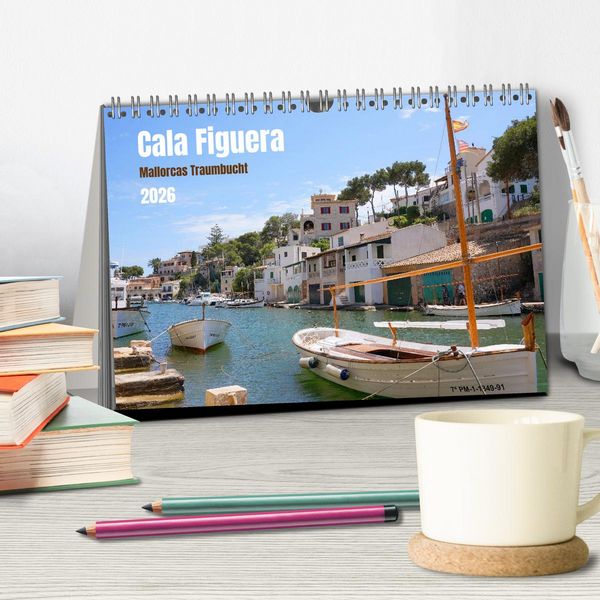 Produktbild: Cala Figuera - Mallorcas Traumbucht (Tischkalender 2026 DIN A5 quer), CALVENDO Monatskalender