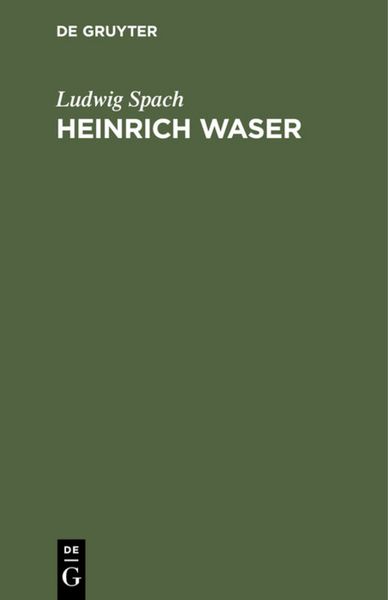 Produktbild: Heinrich Waser