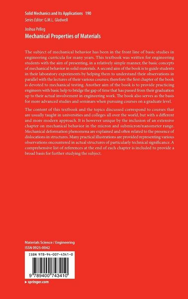 Produktbild: Mechanical Properties of Materials