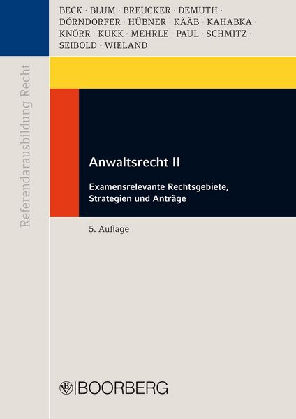 Produktbild: Anwaltsrecht II