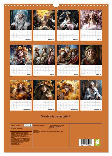 Produktbild: Die lebhafte Jahreszeiten! (Wandkalender 2026 DIN A3 hoch), CALVENDO Monatskalender