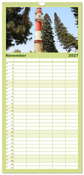Produktbild: Familienplaner 2027 - Leuchtt&uuml;rme - Wegweisend durch das Jahr mit 5 Spalten (Wandkalender, 21 x 45 cm) CALVENDO