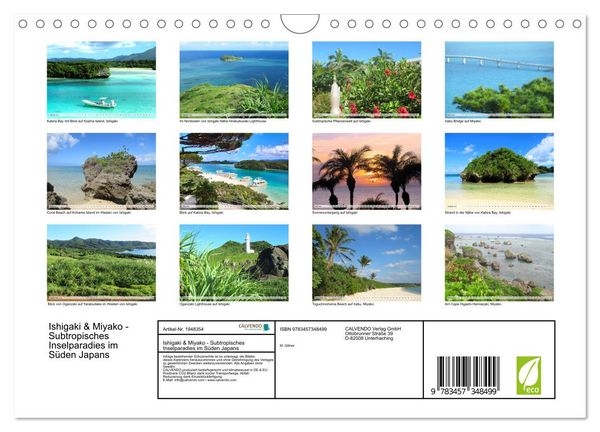 Produktbild: Ishigaki & Miyako - Subtropisches Inselparadies im S&uuml;den Japans (Wandkalender 2026 DIN A4 quer), CALVENDO Monatskalender