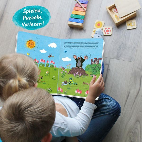 Produktbild: Tr&ouml;tsch Der kleine Maulwurf Puzzle- und Spielbuch Pappenbuch