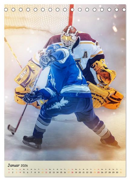 Produktbild: Eishockey Leidenschaft (Tischkalender 2026 DIN A5 hoch), CALVENDO Monatskalender