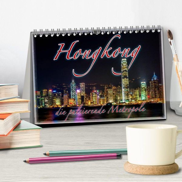 Produktbild: Hongkong, die pulsierende Metropole (Tischkalender 2026 DIN A5 quer), CALVENDO Monatskalender