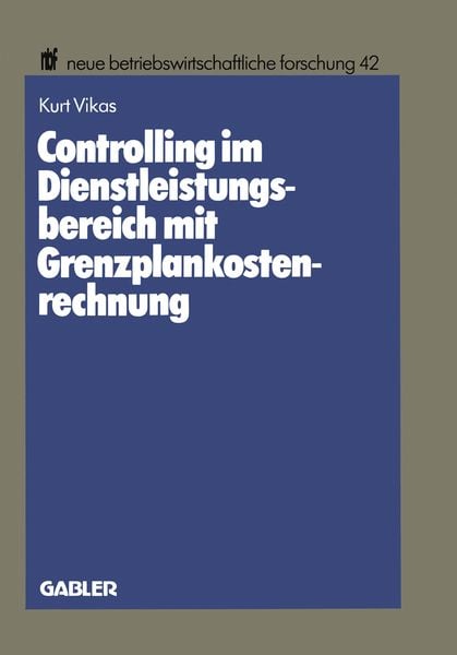 Produktbild: Controlling im Dienstleistungsbereich mit Grenzplankostenrechnung
