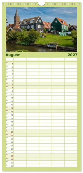 Produktbild: Familienplaner 2027 - Streifzug durch Nordholland mit 5 Spalten (Wandkalender, 21 x 45 cm) CALVENDO