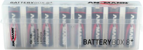 Produktbild: Ansmann Foto Plus 8 Batteriebox 8x Micro (AAA), Mignon (AA), CR123 (L x B x H) 160 x 22 x 55mm