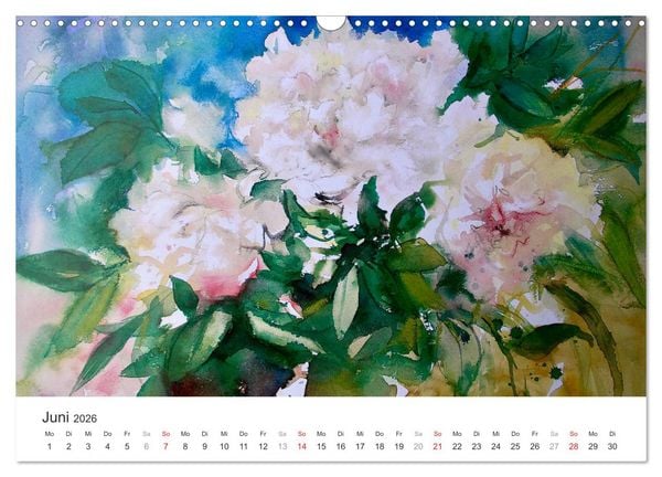 Produktbild: Bl&uuml;tenzauber - Aquarelle von ECKARD FUNCK (Wandkalender 2026 DIN A3 quer), CALVENDO Monatskalender