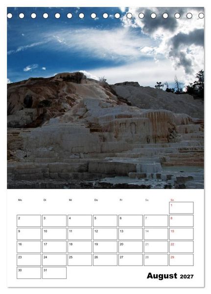 Produktbild: Yellowstone und Grand Tetons Nationalparks (Tischkalender 2027 DIN A5 hoch), CALVENDO Monatskalender