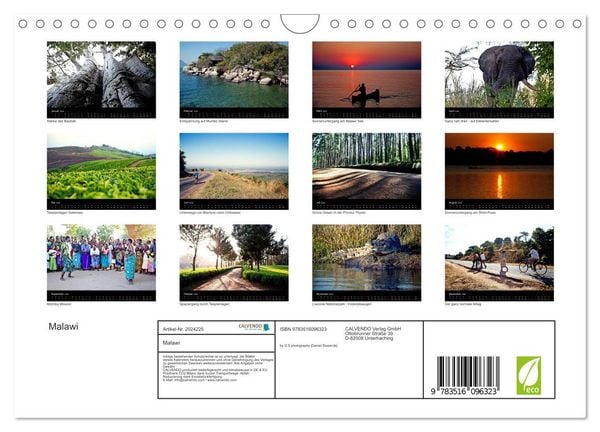Produktbild: Malawi (Wandkalender 2026 DIN A4 quer), CALVENDO Monatskalender