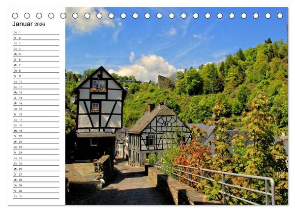 Produktbild: Eine Perle in der Eifel - Monschau (Tischkalender 2026 DIN A5 quer), CALVENDO Monatskalender