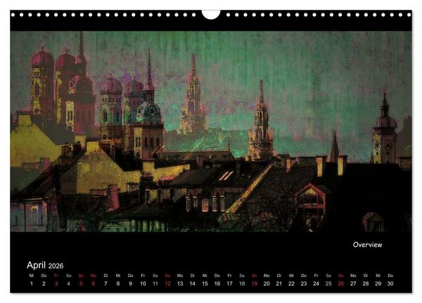 Produktbild: M&uuml;nchen digital (Wandkalender 2026 DIN A3 quer), CALVENDO Monatskalender