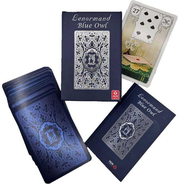 Produktbild: Lenormand Blue Owl (Silver Edition) - Marie-Anne Lenormand (English Lenormand Cards)