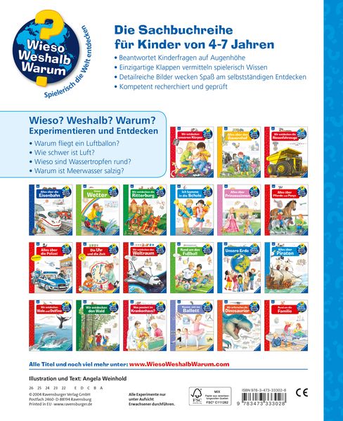 Produktbild: Wieso? Weshalb? Warum? Kernreihe (4-7 J.), Band 29 - Experimentieren und Entdecken