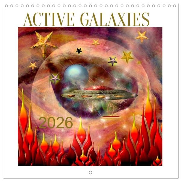 ACTIVE GALAXIES (Wall Calendar 2026 12 × 12 Inch) CALVENDO 12 Month Wall Calendar