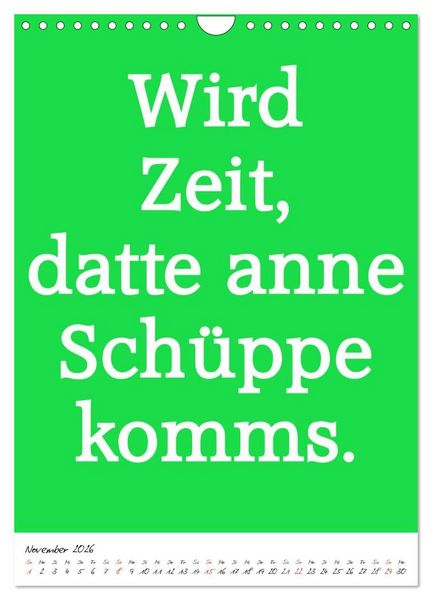 Produktbild: Spr&uuml;che aus&acute;m Pott (Wandkalender 2026 DIN A4 hoch), CALVENDO Monatskalender