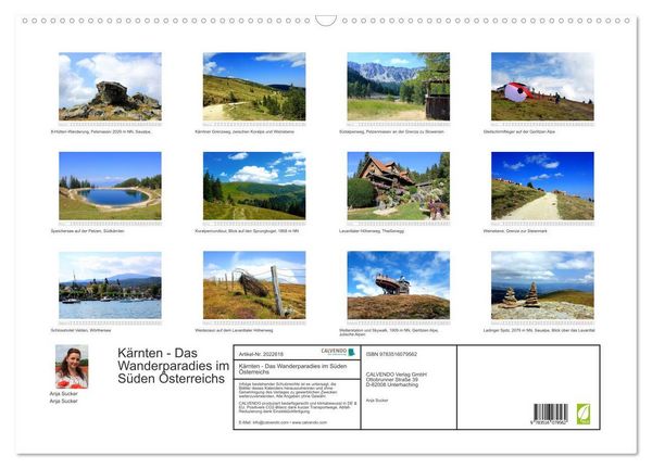 Produktbild: K&auml;rnten - Das Wanderparadies im S&uuml;den &Ouml;sterreichs (Wandkalender 2026 DIN A2 quer), CALVENDO Monatskalender
