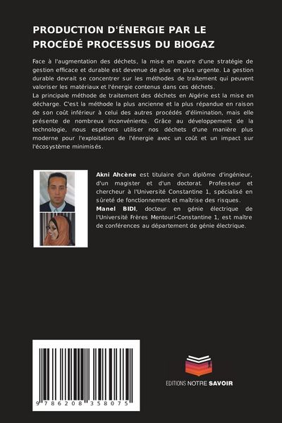 Produktbild: Production D'&eacute;nergie Par Le Proc&eacute;d&eacute; Processus Du Biogaz