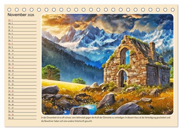 Produktbild: Orte einer M&auml;rchenwelt (Tischkalender 2026 DIN A5 quer), CALVENDO Monatskalender
