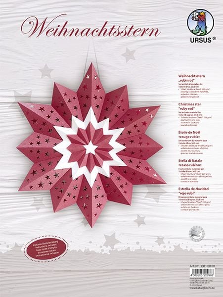 Produktbild: URSUS Weihnachtsstern, rubinrot/polarwei&szlig;