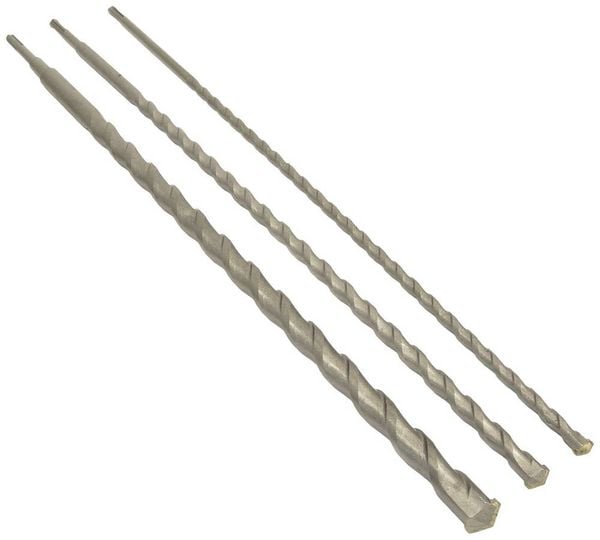 Produktbild: AVIT AV08014 Hartmetall Durchbruchbohrer 3teilig 12 mm, 16 mm, 24 mm Gesamtl&auml;nge 1000 mm SDS-Plus 1 St.