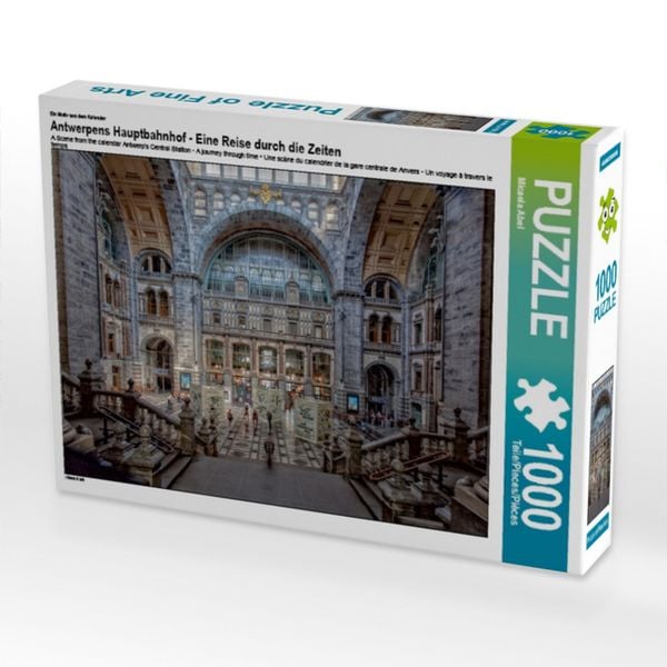 Produktbild: CALVENDO Puzzle Ein Motiv aus dem Kalender Antwerpens Hauptbahnhof - Eine Reise durch die Zeiten | 1000 Teile Lege-Gr&ouml;&szlig;e 64x48cm Foto-Puzzle f&uuml;r gl&uuml;ckliche Stunden