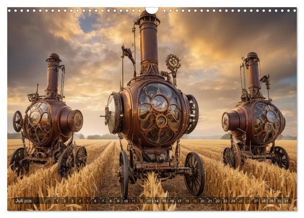 Produktbild: Steampunk Maschinen der Stra&szlig;e (Wandkalender 2026 DIN A3 quer), CALVENDO Monatskalender
